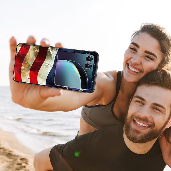 for Motorola Razr Plus 2025 Case,for Razor Plus 2025 Phone Case Cute Slim Hard PC Ultra-Thin Anti-Scratches Shockproof Protective Cover,Cute Flag