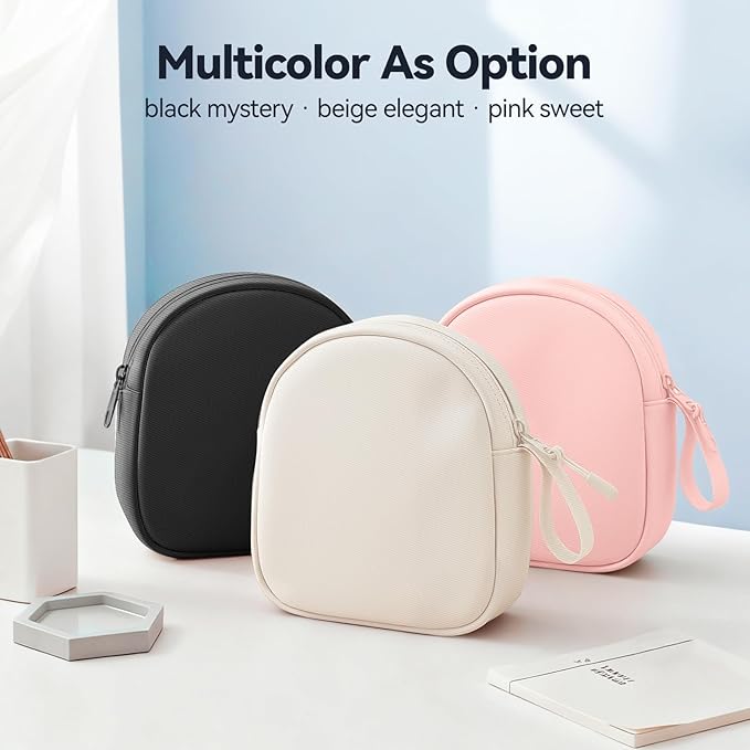 Inesore Headphone Case Compatible with JBL Tune & Live/Sony WH-CH520 510 720/ Sony MDR-ZX/Bose QuietComfort/JLab/BERIBES/TOZO/KVIDIO/SoundCore,Headset Carrying Storage Bag Headphone Pouch, Beige