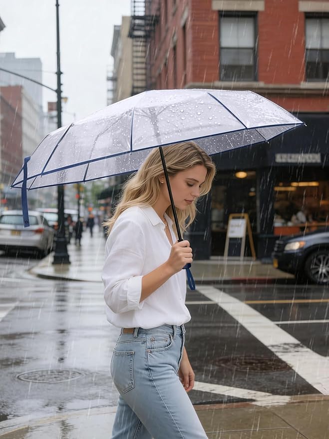 PTEROMY Windproof Travel Umbrellas for Rain and Sun, Withstands 85MPH Winds Auto Open Close Folding Umbrella with Ergonomic Handle, Quick Dry Canopy for Commuting or Backpack