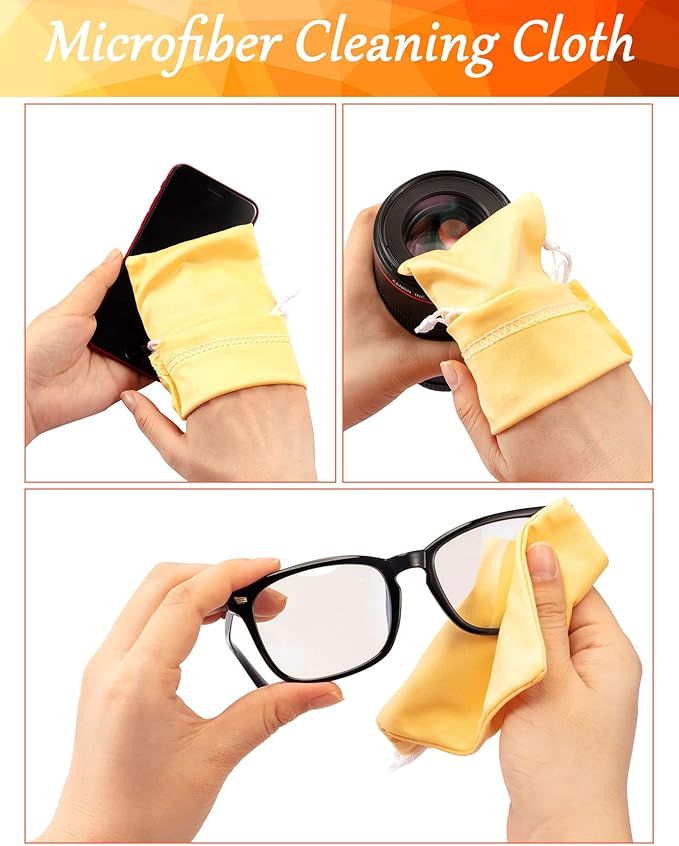 Flutesan 40 Pack Microfiber Case Pouch Bag Glasses Sunglasses Case with 2 Pieces Cleaning Cloth