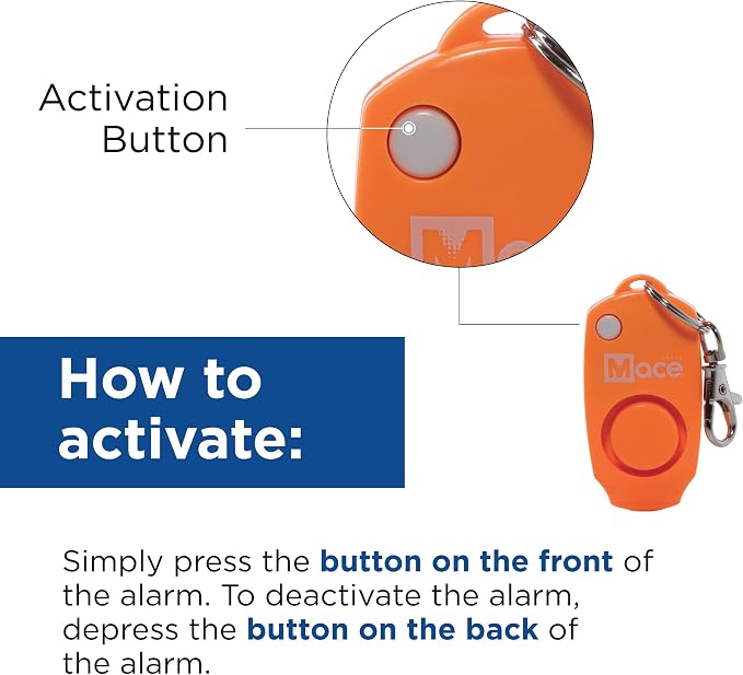 Mace Brand 80734 Personal Alarm Keychain (Orange)