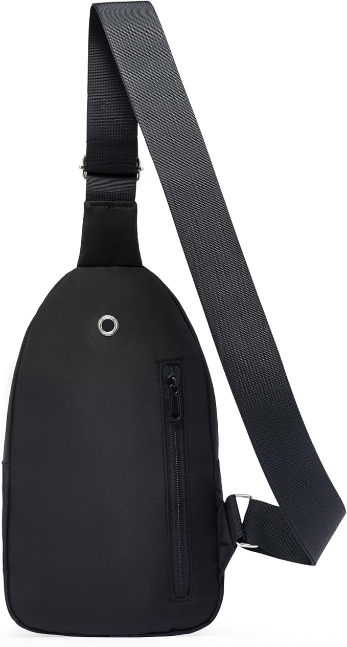 MAXTOP Crossbody Bags for Women Men Lightweight Sling Bag Fanny Packs for Travel Casual Outdoors Gifts for Family Black