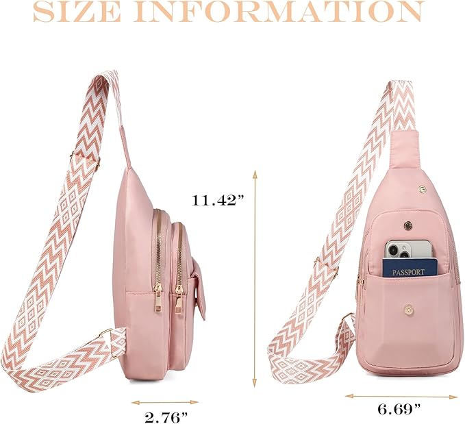 AOSTIHOT Crossbody Small Sling Backpack Sling Bag for Women, Chest Bag Daypack Crossbody for Travel Sport Running Hiking Multicolor