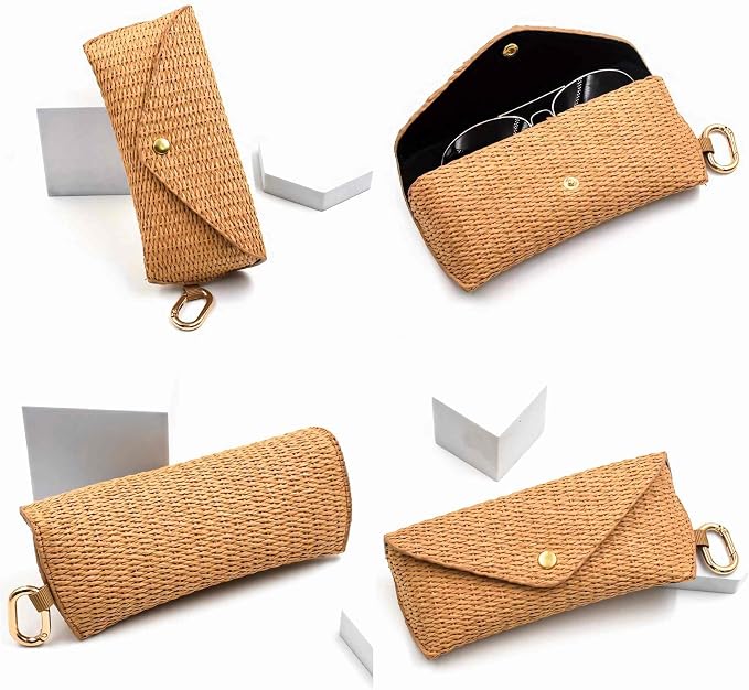 eyeglasses bag Soft Glasses bag, Portable Squeeze Top Sunglasses Case Travel for Women Girls