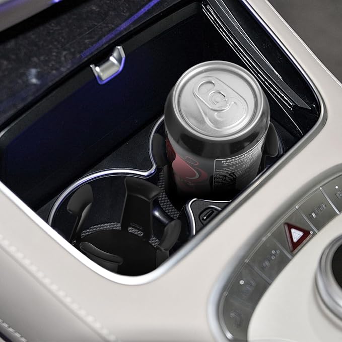 2PCS Car Cup Holder Insert,2026 Upgraded Cupholder Insert for Car with Adaptive Clamping Arm,Essential Self-Adhesive Automotive Cups Holders for Fixing Water Cups and Drinks