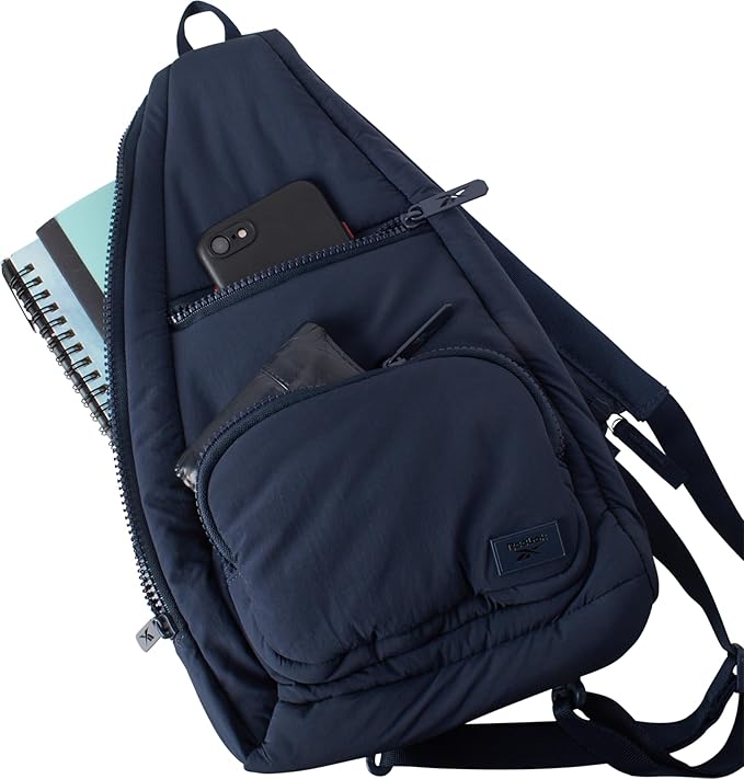 Reebok Unisex Crossbody Bag - Convertible Compact Durable Cross Body Bag for Women and Men - Gym and Travel Essentials, Size One Size, Maeve Eastcoast Blue