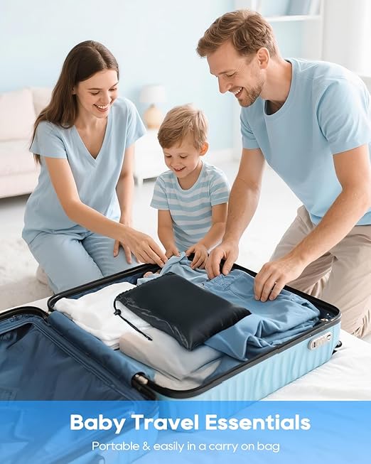 Toddler Airplane Bed, Portable Airplane Seat Extender Travel Bed for Kids, Soft Baby Plane Travel Essentials for Flying, Toddlers Long Flight Must Have Footrest Black