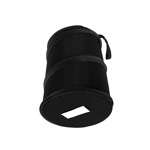 FH Group Automotive Waterproof Portable Collapsible Small Trash Can Garbage Container fits Most Cars,Polyethylene, SUVs, and Trucks Black