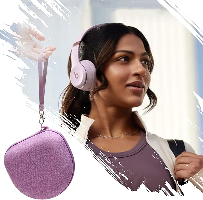 Headphone Headset Case for JLab JBuds Lux ANC/JLab Go Lux ANC/Lorelei X8/Beats/JBL/TOZO/BERIBES/Picun/KVIDIO Noise Cancelling Over-Ear Foldable Headphones (Purple)