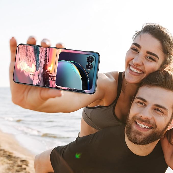 for Motorola Razr Plus 2025 Case,for Razor Plus 2025 Phone Case Cute Slim Hard PC Ultra-Thin Anti-Scratches Shockproof Protective Cover,See Beach Sunset