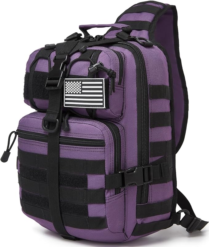 Tactical Sling Pack Big Crossbody Backpack Over Shoulder Bag Military for Men Hiking Outdoor Sport Gym