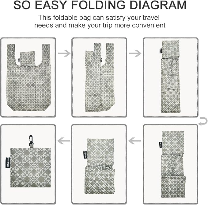 HOLYLUCK Reusable Grocery Bags,Heavy Duty Foldable Shopping Tote Bag (Extra Large, 3 Large Maze)