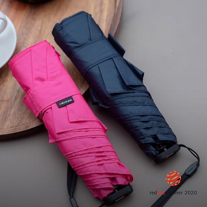 Knirps US.050 Ultra Light Pocket Size Manual Rain Umbrella with Carrying Case