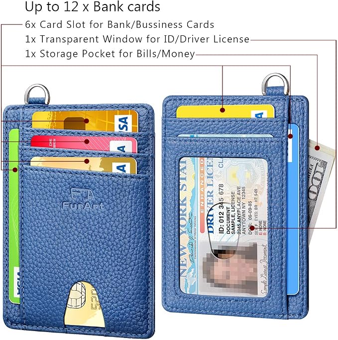 FurArt Slim Minimalist Wallet, Front Pocket Wallets, RFID Blocking, Credit Card Holder for Men