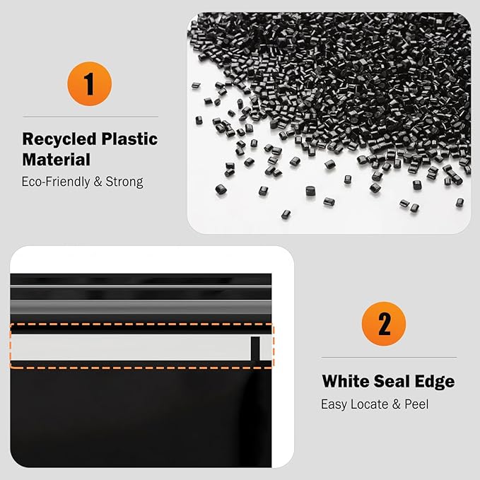 50 Count Recycled Disposable Car Trash Bags - 2.5 Gallon Heavy Duty Alternative to Bulky Car Trash Can & Car Garbage Can, Leakproof Smellproof Hanging & Stick-On Garbage Bag for Car, SUV, Truck