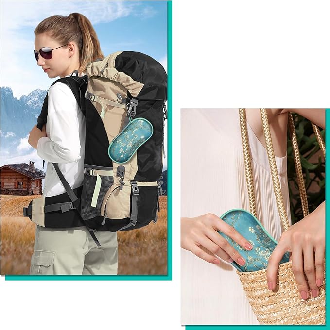 FINTIE Sunglasses Case, Hard EVA Shell Shockproof Sport Glasses Case with Metal Carabiner Travel Zipper Eyeglasses Holder