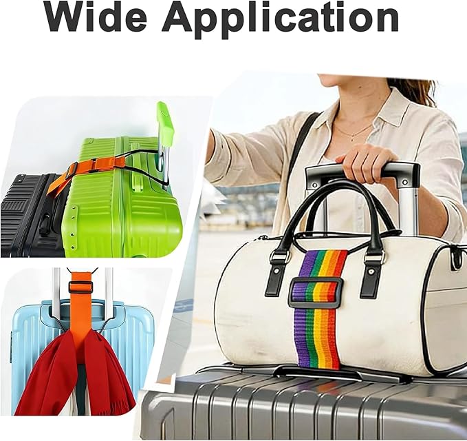Extra Strong Multi-use Adjustable Luggage Straps,2026 Upgrade Luggage Connector Straps for Suitcases,2 Pack Flexible Luggage Accessories Bag Strap