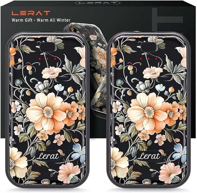 LERAT Hand Warmers Rechargeable,2 Pack Electric Hand Warmers,3-Second Fast Heating,3 Heat Settings,Portable & Lightweight Gifts for Women Men,Outdoor,Camping,Hiking,Skiing,Hunting,Travel