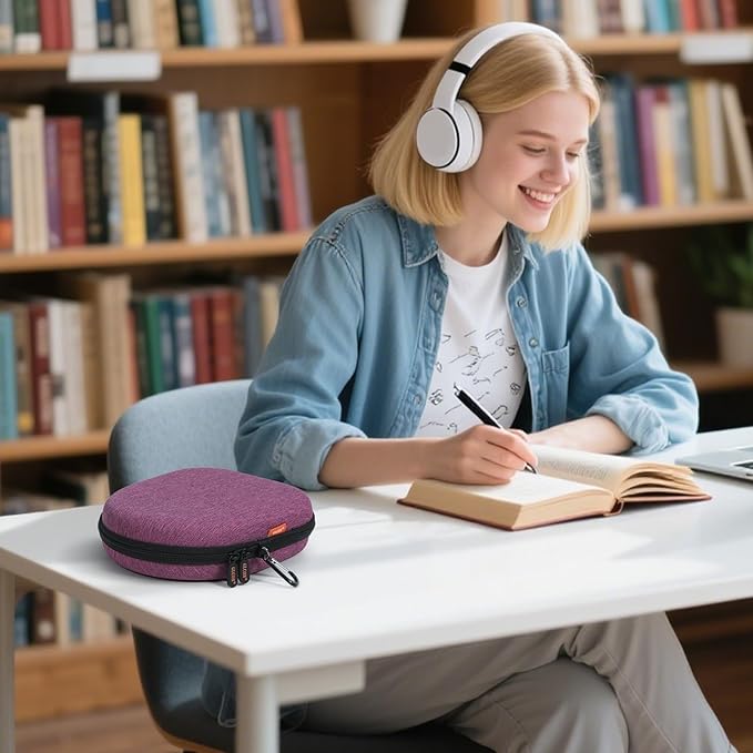 Headphone Case Hard Shell - Durable Zipper Headphones Carrying Pouch Bag - Portable Headphone Travel Case Compatible with JBL 770NC/720BT/520BT/510BT, Sony WH-CH520/WH-CH720N, Jlab Headphones