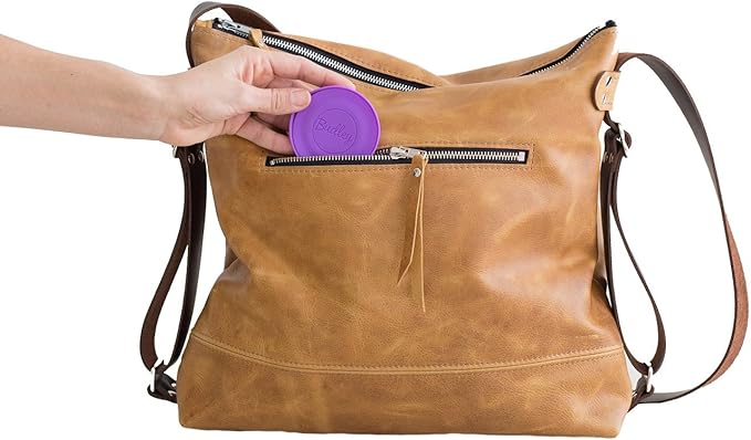 Budley - Tangle-Free Earphone/Earbud Case, Compact Storage System, Silicone (Purple, Set of 1)