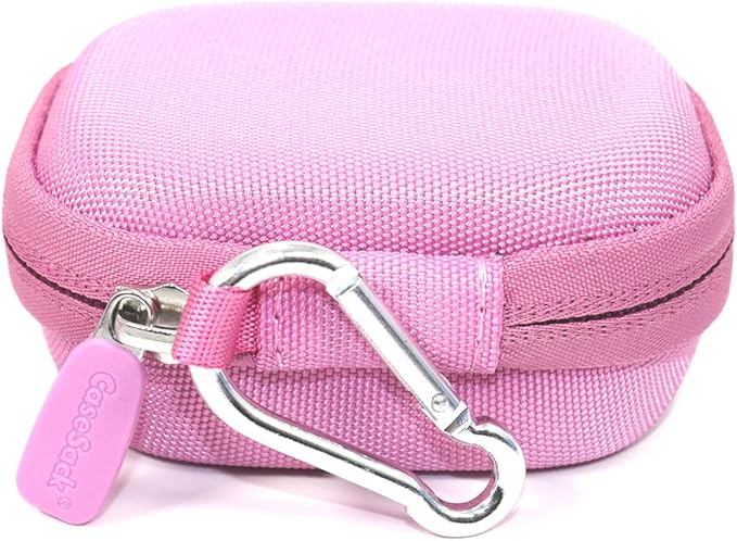 Case for TAGRY X08 Bluetooth Headphones True Wireless Earbuds 60H, mesh Pocket for Charge Cable (Pink)