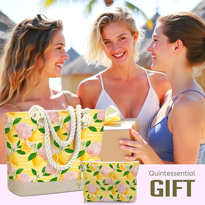 BELLOWDEER Beach Bags for Women, Wet Bag Cosmetic Bag for Beach Toiletries, Summer Travel Essentials, Gifts for Women