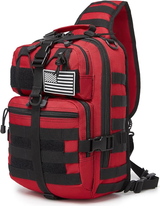 Tactical Sling Pack Big Crossbody Backpack Over Shoulder Bag Military for Men Hiking Outdoor Sport Gym
