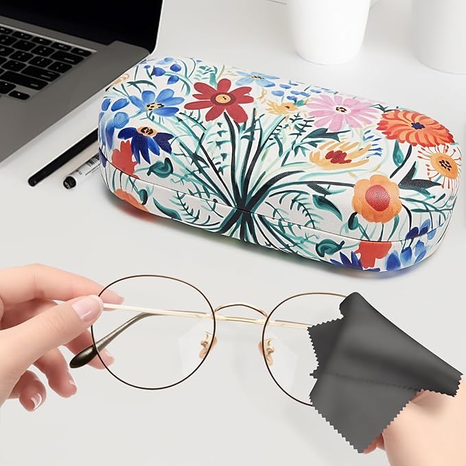 molshine Hard Shell Sunglasses Case,Classic Large Glasses Case for Women Men,Sunglass Eyeglasses