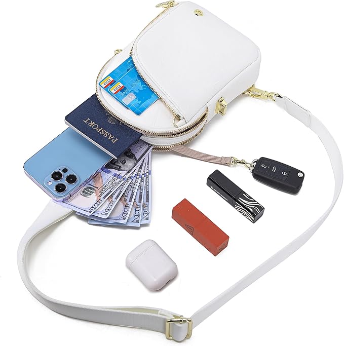 INICAT RFID Blocking Sling Bag, Anti Theft Crossbody Bag for Women Compact Travel Purses Leather