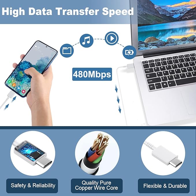 25W Super Fast Charger Type C, S24 S23 Ultra Charger PD/PPS USB C Super Fast Charging Block &8FT Type C Cable Cord for Samsung Galaxy S26/S25/S25 Ultra/S25+/S24/S23/S23+/S23Ultra/S22/S22+/S22Ultra/S21