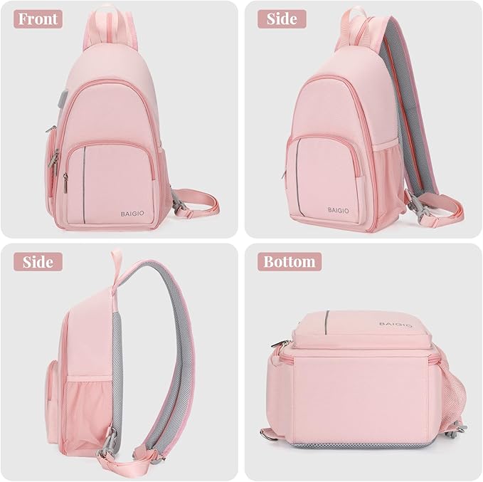BAIGIO Camera Sling Bag Small Camera Backpack for Photographers,Waterproof Camera Crossbody Bag Travel Caemra Backpack for DSLR SLR Mirrorless Camera
