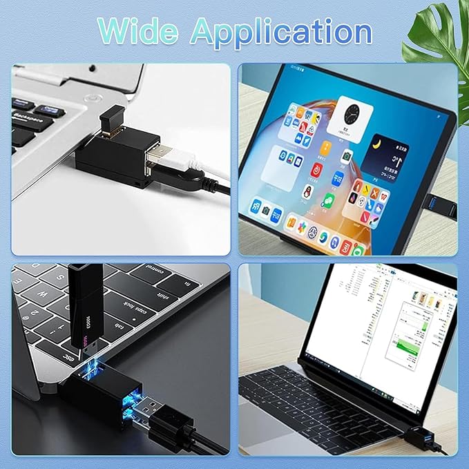 USB Hub,USB 3.0 3 Port,High Speed Car USB Splitter,Plug and Play for MacBook, Mac Pro/Mini, iMac, Surface Pro, XPS, Notebook PC, USB Flash Drives, Mobile HDD, USB Radiator, Scanner, Mobile