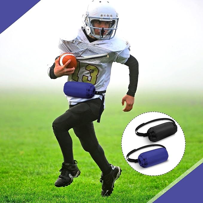 Cozypower 2 Pcs Football Hand Warmers Pouch Hand Muff Sports Pouch with Zipped Pocket and Adjustable Waist Strap Youth Kids Size Sports Warmer for Football, Baseball