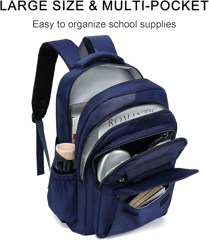 Phaoullzon Girls School Backpack for Boys, College Aesthetic Laptop Bookbag for Travel,Grey