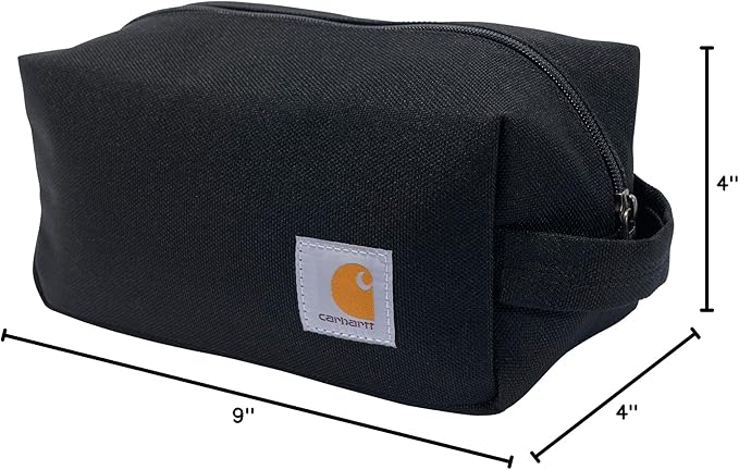 Carhartt Durable Travel Kit, Organize Essentials W/the Water Resistance Toiletry Bag, Black