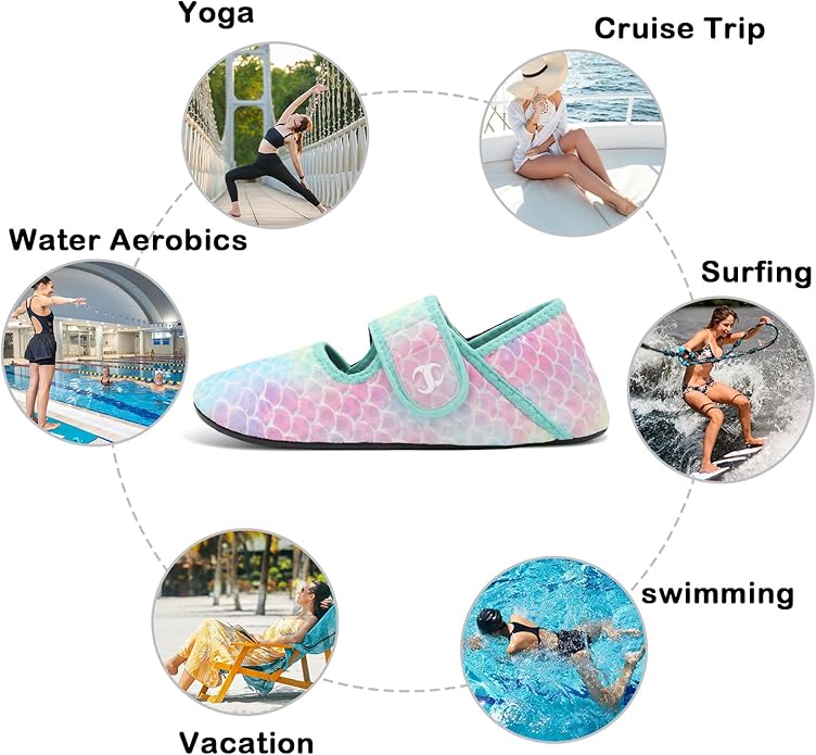 Water Shoes for Women Men Barefoot Beach Swim Aqua Socks Summer Wide Slides Sandals Quick Dry Pool River Sea Sock Shoes
