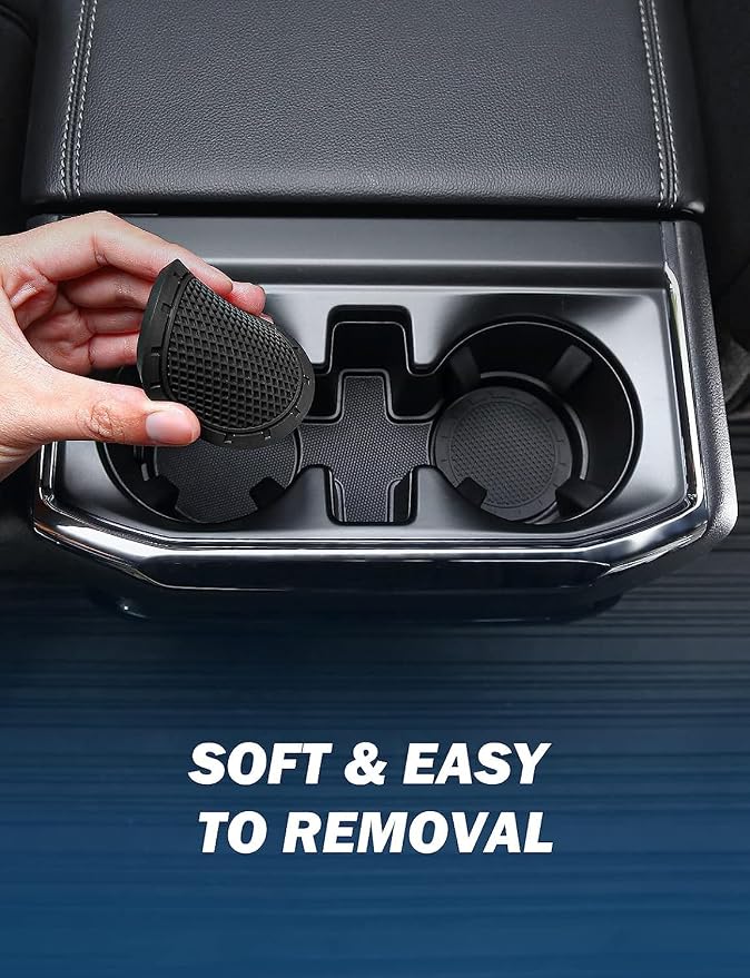 JOYTUTUS 4 Pack Car Cup Holder Coaster, Universal Anti-Slip Shockproof Car Coasters, 2.75 inch PVC Cup Holder Insert Coaster, Car Interior Accessories for Car, SUV, Truck (Black)