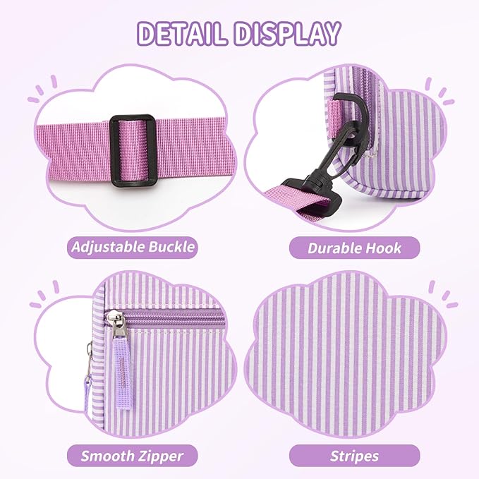 Birthday Gifts for 8 9 10 11 12 Year Old Teens Girls Kids, Fanny Pack Crossbody Bag Sling Belt Bags Purse, Dorm Travel Essentials for Girls Fashion, Preppy Tween Teen Girl Gift Trendy Stuff