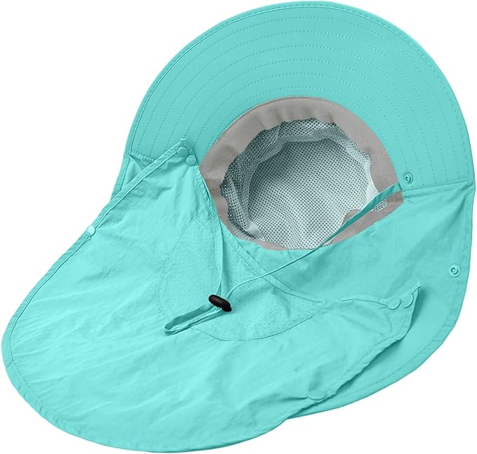 Sun Hat for Men Women with Neck Flap,UPF 50+ UV Protective Hiking Fishing Hats,Wide Brim Sun Hat for Women&Men