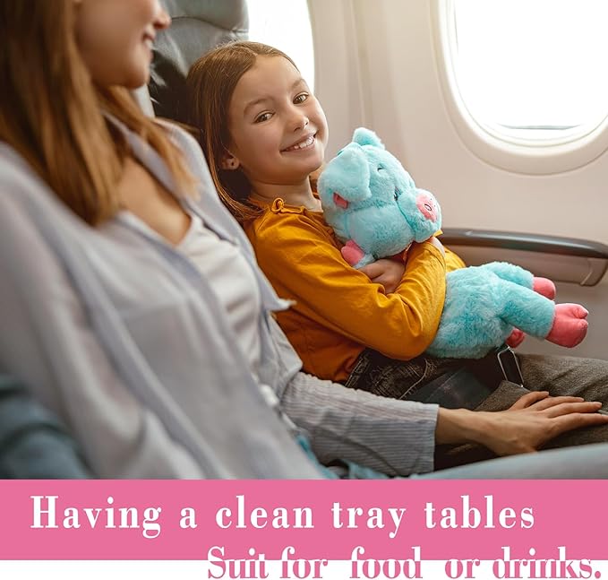 Adjustable Kids Tray Table Cover with Multi Portable Pockets, Airplane Travel Essentials for Kids, Toddlers, Adults, Airplane Must Haves, Plane Travel Essentials, Travel Tray for Plane Train, Horse