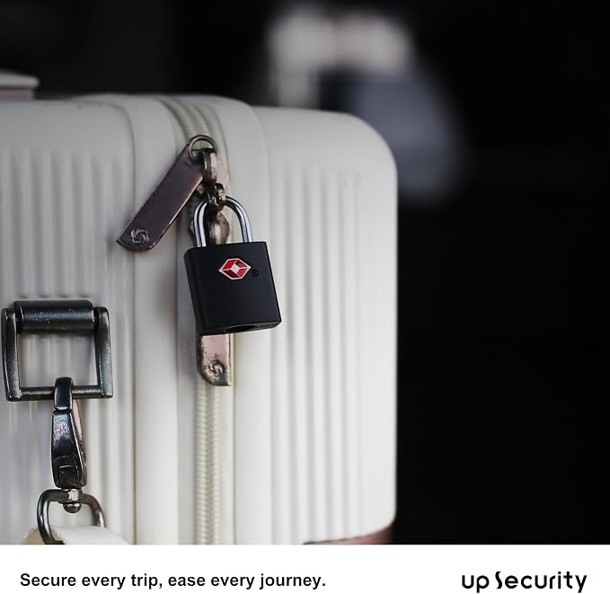 TSA Locks for Luggage with Keys, Travel Luggage Locks TSA Approved 4 Pack, Small Padlock with Key, Keyed Alike Mini Padlock for Suitcase, Backpack, Bag, Zipper, Case, Box, Small Locker