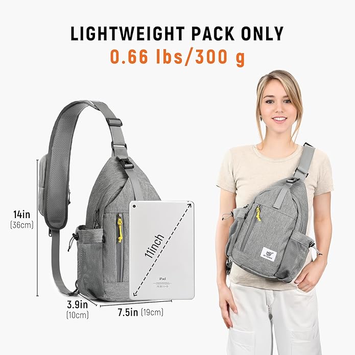 SKYSPER Sling Bag Anti-Theft Crossbody Bag RFID Travel Cross Body Shoulder Sling Backpack