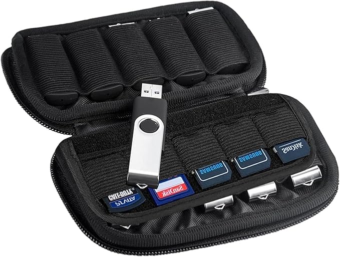 USB Flash Drive Case 20 Slots with Labels TATMOHIK USB Storage Case Thumb Drive Holder case USB Organizer Storage Bag Electronic Accessories Organizer for 10 Memory Cards and 10 USB Memory Sticks