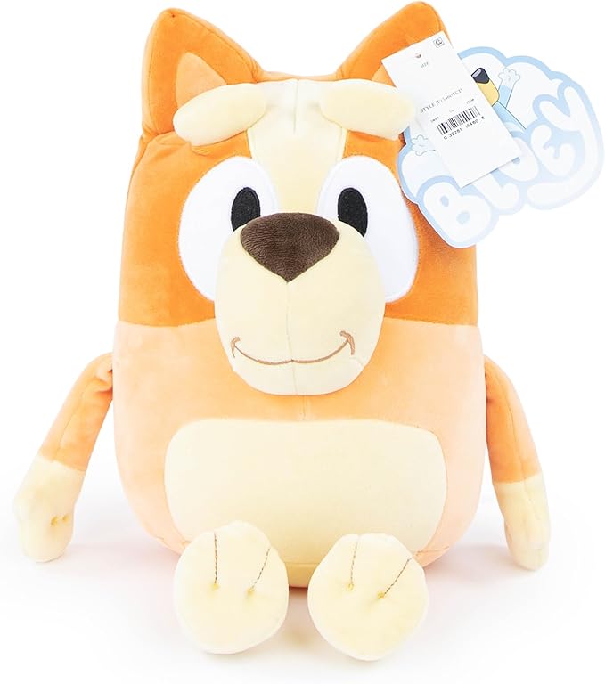 Jay Franco Bluey Bingo 16 Inch Plush Pillow Buddy - Super Soft Stuffed Animal, Polyester Microfiber, Fade Resistant, Non-Toxic, Kids Gift for Bedtime & Travel (Official Bluey Product)