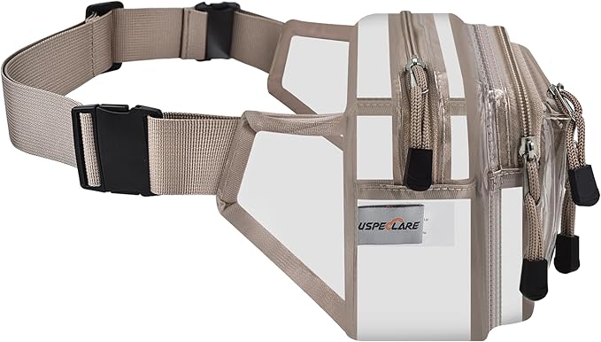 Clear Bag Stadium Approved Clear Fanny Pack for Women for Work,Multi-purpose Waist Bag for Travel & Sporting Event