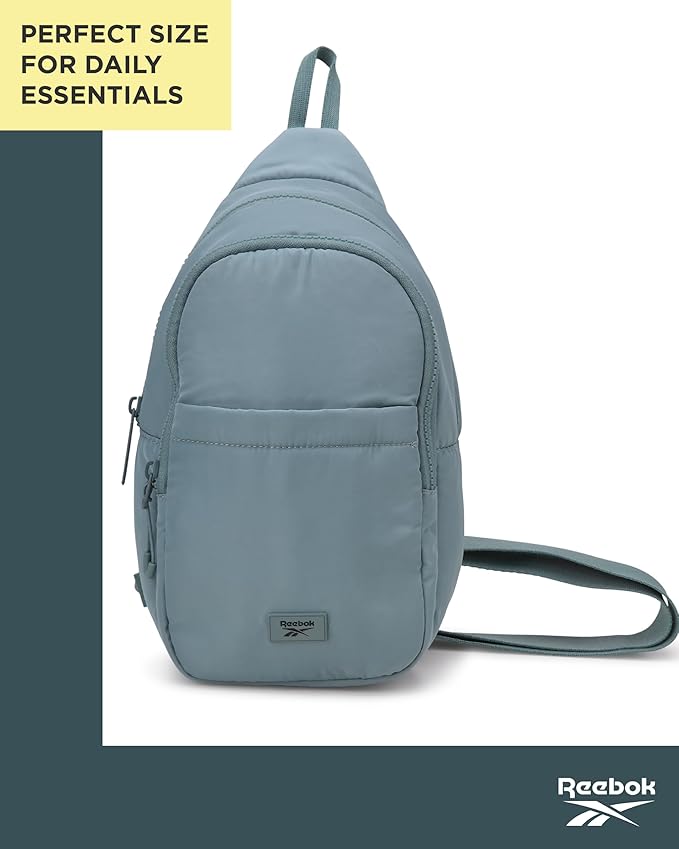 Reebok Unisex Crossbody Bag - Convertible Compact Durable Cross Body Bag for Women and Men - Gym and Travel Essentials, Size One Size, Thea II Trellis