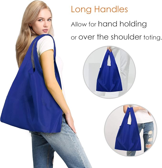 BeeGreen Marrs Reusable Grocery Bags Wholesale Green Reusable Kitchen Bags Bulk Foldable-Machine Washable with Zipper Storage Pouch 50 Packs