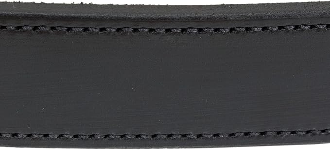 Hidden Money Pocket Travel Leather Belt (Size 50, Black)