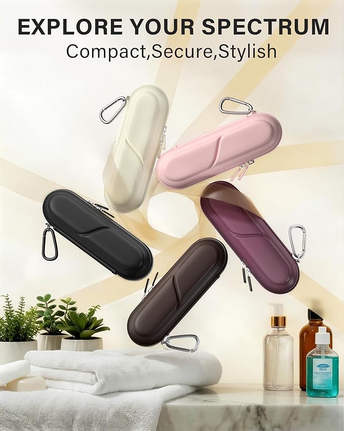 ProCase Toothbrush Travel Case for Oral-B/Oral-B Pro 1000 1500 5000 7000 7500 6000 9600/Philips Sonicare 4100 5100 1100 6100 5300 Oral-B iO Electric Toothbrush Portable Hard Container -Black