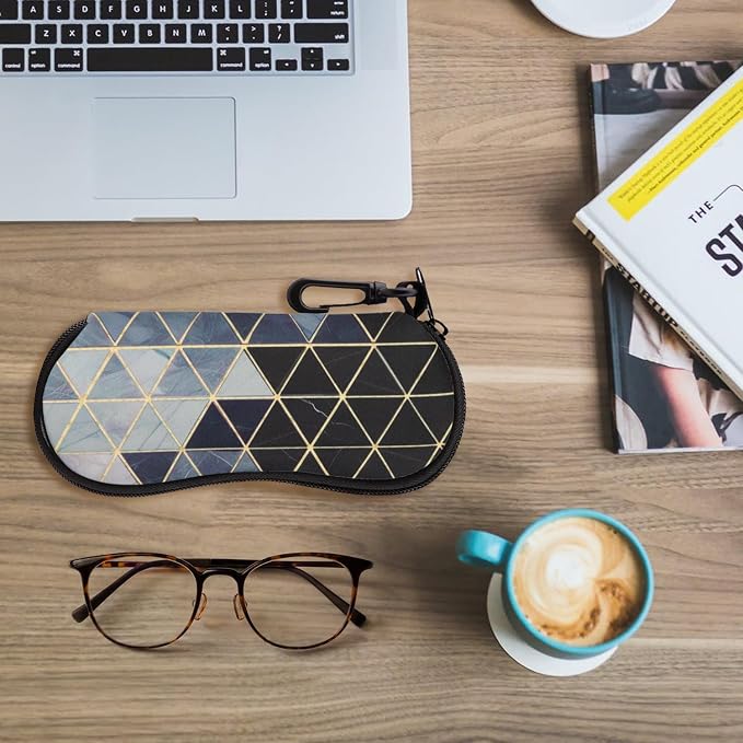 MoKo Sunglasses Soft Case Ultra Light Neoprene Zipper Eyeglass Case for Men Women